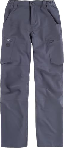 WORKTEAM Pantalón Elástico Slim Fit, Ideal para Trabajo, Tiempo Libre, Senderismo, con Triple Costura, Multibolsillos, Cintura Elástica, Ropa de Trabajo Resistente. Unisex Gris XXL