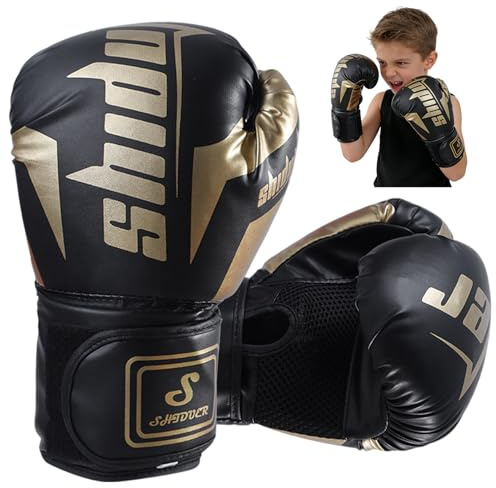Boxningshandskar för barn: Muay Thai träningshandskar, exceptionell livslängd, lämplig boxningshandske 3 till 15 barn för slagsväska, kickboxning, MMA