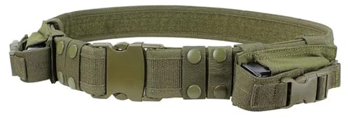 DYCZMALQ Cintura tattica per attività all'aperto Airsoft Training Waist Protector Caccia Escursionismo Cintura Utility Kit di strumenti di sicurezza Paintball Attrezzature da tiro (OD)