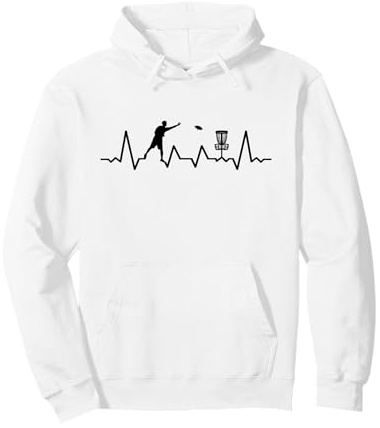 Disc-Golf-Joueur Disc-Golfing Game Cardiogram Disc-Golf Sweat à Capuche