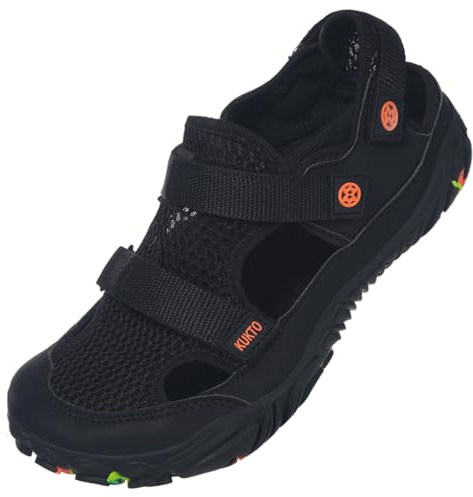 Hsyooes Men's Sports Sandals Women's Hiking Sandals Orthopedic Walking Shoes Summer Trekking Beach Water Shoes Arch Support Adjustable Outdoor
