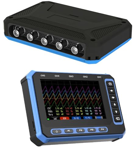 Osciloscopio digital de 5 canales USB + WiFi Osciloscopio portátil Tasa de muestreo 3Msps Pantalla de 4.3 pulgadas Android PC (OS-5C+WIFI)