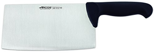 Arcos Cuchillo carnicero Cleaver - Acero Inoxidable Nitrum 8 - Mango polipropileno en negro - Bactiproofilver - Sistema identificación color (7) - Serie 2900 - Color negro.