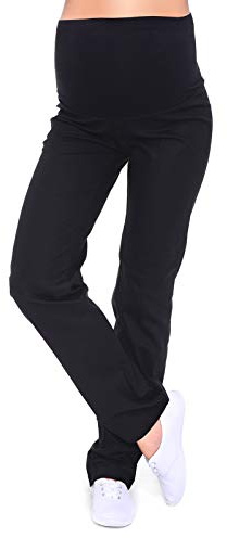 Mija – klassiska bekväma graviditetsbyxor denim mammajeans med magband 3014, svart, 40