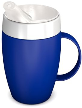 Ornamin Mug with Internal Cone 140 ml Blue and Thermal Function with Spouted Lid (Model 905 + 806) | Drinking aid, Feeding Cup