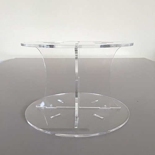 Alzata classica rotonda per torta - trasparente - base 30 cm, top 28 cm
