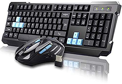 UniFire V60 Waterproof 2.4G Wireless Gaming Keyboard with Mouse DPI Control For DESKTOP PC Laptop Wireless Keyboard Mouse Combos (black)