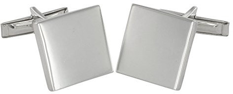 BROOKER Gravur Manschettenknöpfe Silber polierte Oberfläche
