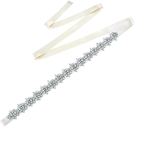 ULAPAN Strass Braut Schärpe Rhinestones Hochzeit Schärpe,Strass Hochzeit Gürtel,Diamanten Braut Gürtel