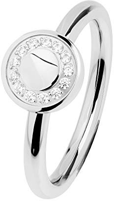 Ernstes Design Evia RIng R459WH Edelstahl Zirkonia Vorsteckring