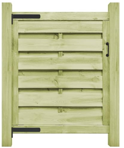 vidaXL Cancello per Steccato 100x100cm Verde Recinzione Giardino Recinto Steccato Cancello del Giardino Recinto per Esterni Legno di Pino