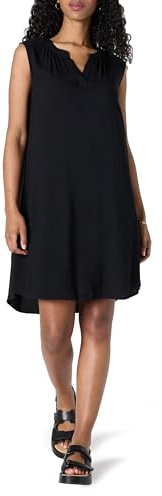 Amazon Essentials Robe Droite tissée sans Manches pour Femme, Noir, Taille S