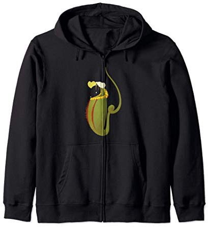 Carnivorous Nepenthes Pitcher Plant - Botany Plant Lover Felpa con Cappuccio