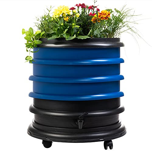 WormBox | Wormery Worm Farm composter 3 Blue Trays + Planter | 48 liters | Organic Waste Compost, make your Worm Castings