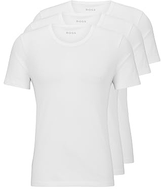 BOSS 3-Pack Crew Neck Cotton Jersey T-Shirts, Blanc, Taille XL Homme