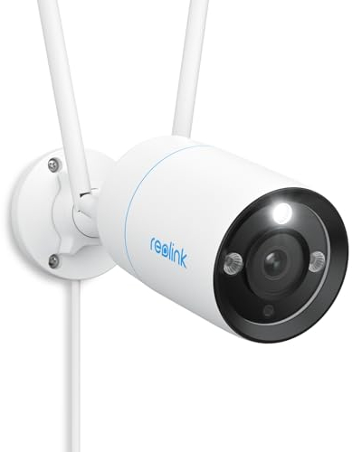 Reolink 4K Security Camera Outdoor Wi-Fi 6, 8MP Color Night Vision, Human/Vehicle/Animal Detection, IP67 Waterproof, 2.4/5 GHz WiFi, 2-Way Audio, Home Plug in IP Camera 24/7 Recording, RLC-810WA