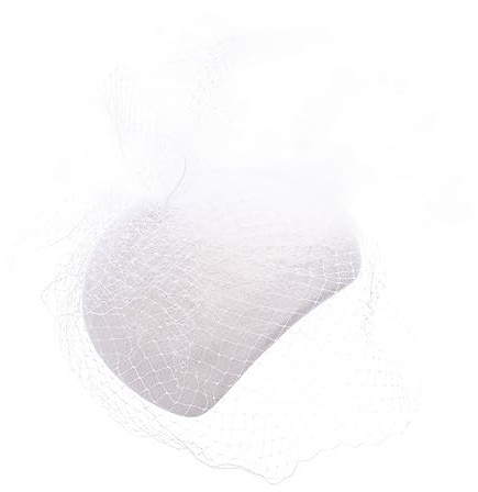 Lawliet Damen Fascinator A618 aus Wollfilz, Tropfenform, einfarbig, elfenbeinfarben, Einheitsgröße