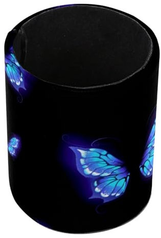 Sunlight Butterfly Standing Pencil Case, Cute Round Pen Holder Pouch Pencil Bag Makeup Brush Boxes for School Students Office Women Teens Girls Boys