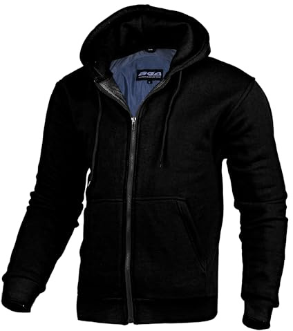Bikers Gear - Sudadera con capucha para mujer - Chaqueta protectora de motocicleta para mujer forrada con Kevlar y capucha de concha suave blindada extraíble para mujer, Blk, 44