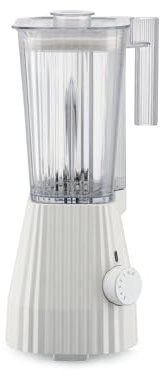 Alessi Plissé MDL09 W - Frullatore di Design con Caraffa Graduata, in Resina Termoplastica, Spina Europea 700W, 1,5l, Bianco