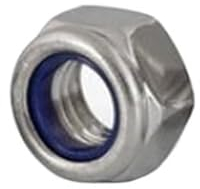 1/2/5/10/20/50/100 Stück DIN985 Nylon-Kontermutter M2-M16 Edelstahl Stahl mit Schwarz-Weiß-Zinkeinsatz-Kontermutter (Color : Stainless steel, Size : M16 1pc)