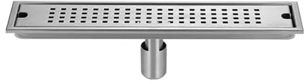 OLAQLLD Edelstahl-Bodenabläufe, geruchsneutral, Duschabläufe, Badezimmer-Abfallfilter, Entwässerung, Langer Streifen, Küchenzubehör, 20–100 cm cuicui (Color : Middle, Size : 60x10cm)