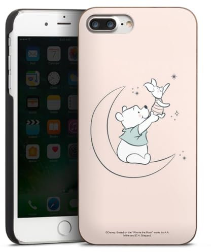 DeinDesign Coque en Bois Compatible avec Apple iPhone 8 Plus Coque en Bois veritable Coque de Protection en Bois Winnie l'ourson Porcinet Disney Produit sous Licence Officielle