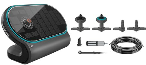 Gardena Système d'irrigation solaire AquaBloom L Set, système d'irrigation automatique
