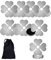 LUNEKUCK 8 Pcs Poids de Nappe de Table 54g Exterieur Poids Nappe Magnétique Acier Inoxydable Pince magnétique pour Nappe (Trèfle à Quatre Feuilles)