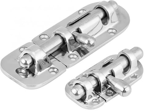 Slide Bolt Gate Latch, Gate Bolt,Garden gate Lock, 60/110mm Marine Boat Door Window Lock Latch Slide Barrel Bolt Clasp Sliding Hasp Locks Pull Toggle Buckle(60mm)