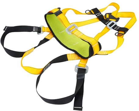 Ceinture de sécurité anti-chute - Kit de ceinture de sécurité en hauteur - Sangle de récupération anti-chute - Avec 2 amortisseurs de chute, 2 crochets et 2 m de corde - Charge maximale : 2200 kg