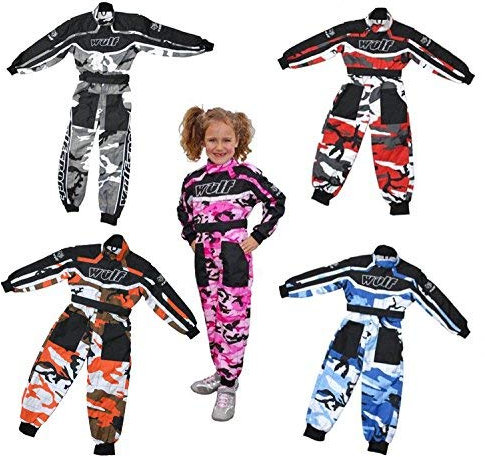 Combinaisons camouflage Wulfsport pour enfants - Pour course de motos, karting, quad, motocross - Toutes couleurs