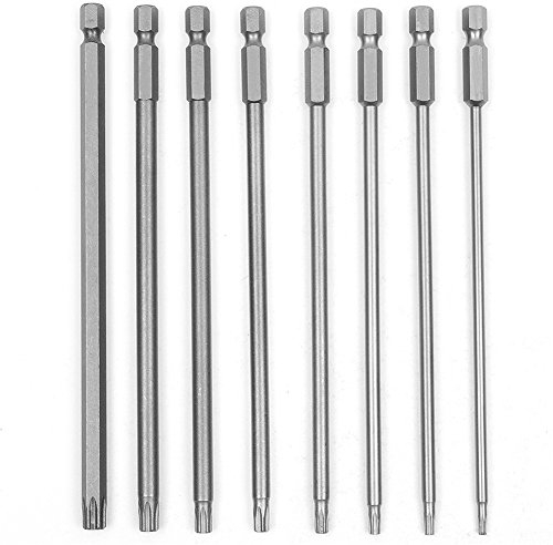 150 mm 8 Stück S2-Stahl t9-t40 Magnetischer Extra lange Star Torx Sicherheit Schraubendreher-Bits Set Hex magnetisch Screw Driver Elektrischen Schraubendreher Kit Handwerkzeuge