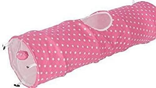 Kerbl Pet Katzentunnel Puntino pink/ weiß, 100cm, Ø 25cm