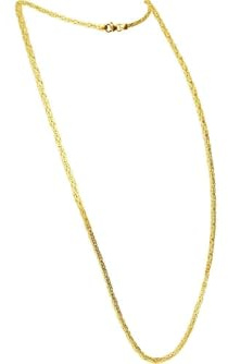 FILANGO Halskette 925er Silber Königskette rhodiniert/vergoldet - Goldfarben, Silberfarben
