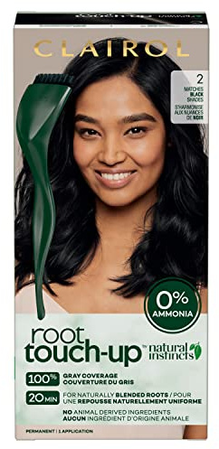 Clairol Root Touch-Up by Natural Instincts Permanent Hair Dye, 2 Black