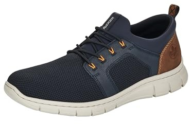 Rieker Slip On träningsskor för män B7796, BLÅ, 42 EU