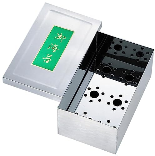 TIKUSAN Japanese Seaweed Container Sushi Nori Can Made in Japan Stainless Steel (Small)
