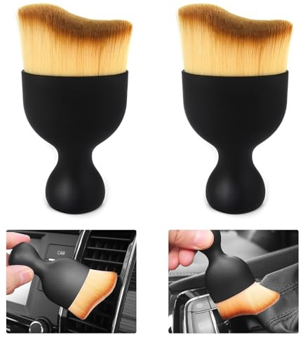 2Pcs Car Detailing Brushes, Car Interior Dust Sweeping Soft Brush Car Accessories for Cleaning Air Vent Dashboard Seat