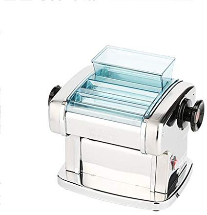Macchina Per Pasta Professionale Macchina Per Pasta Elettrica Macchina Per Pasta In Acciaio Inossidabile Con 2 Lame E 9 Impostazioni Di Spessore Taglierina Fresca (Colore: Argento, Dimensioni: 25X20X