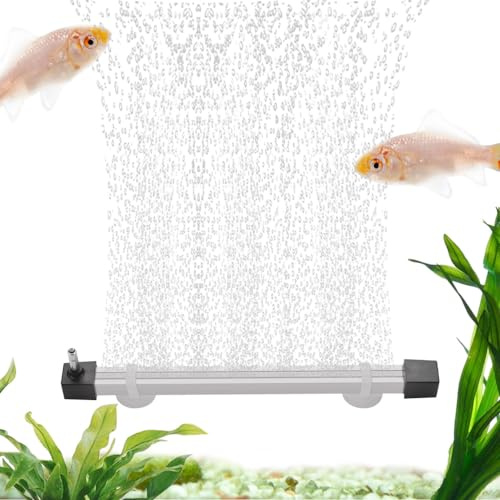 MiOYOOW Aquarium Air Stone, 20cm Aluminium Alloy Fish Tank Bubbler Strip, Corrosion Resistance, Anti-Floating, Silent for Aquarium Air Pump Hydroponics