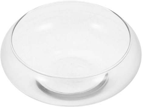 Happyyami Tanque De Peces De Vidrio, Florero Hidropónico, Maceta Transparente, Terrario, Contenedor De Flores Hidropónicas, Tanque para Bettas, Maceta para Narcisos, Contenedor Redondo