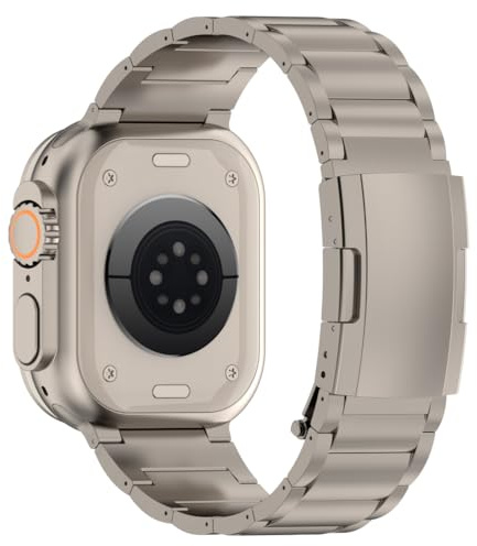 Galaxy Premium Titan Armband für Apple Watch Ultra 2 Armband Titan für Apple Watch Armband mit Sicherheitsschließe für alle Serien (42mm 44mm 45mm 46mm 49mm)
