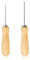 OQKAHIV 2 pcs Leznas Mango de Madera, Lezna Coser Cuero Punzón, Punzón Herramienta de Costura, para Coser y Punzonar Cuero, para Reparar y Crear Productos Artesanales de Cuero, Bolsas Accesorios DIY