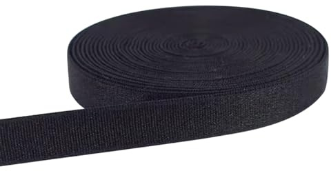 LKXHarleya Bandas elásticas de Goma, 6 mm x 10 m, Banda elástica de Nailon para cinturillas de Ropa Interior, Accesorios de Costura DIY, Color Negro