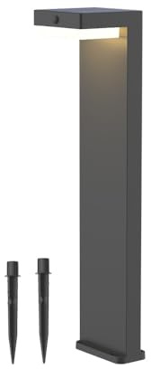 G + L Leuchten und mehr LED Solar Wegeleuchten mit Bewegungsmelder, Solar Standleuchte 3000K 400lm Solarlampen für Außen, Hinterhof, Garten, Rasenbeleuchtung (H=51cm)