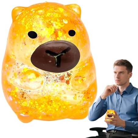 Juguetes Anti Estrés para Niños | Figura De Capibara De Goma Suave para Pellizcar - Adorno De Escritorio Y Juguete Elástico para Niños Y Niñas, Regalo Infantil Divertido