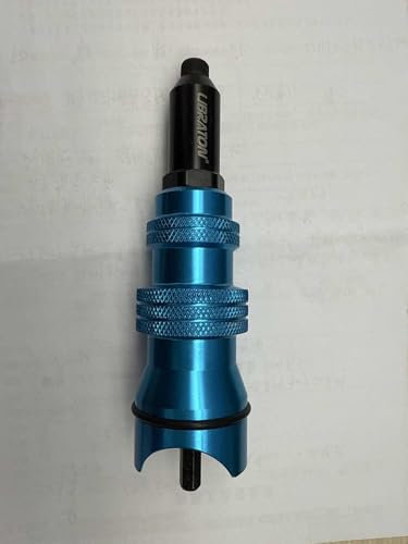 LIBRATON Rivet Gun Adapter, Rivet Gun Adapter for Electric Drill, Rivet Drill Attachment, for Cordless Electric Power Drill, with Handle, Easy processing for Pop Rivets, 2.4mm 3.2mm 4.0mm 4.8mm