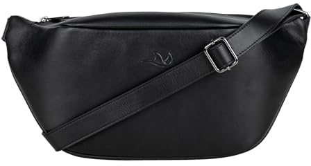 MANTA Echtleder Belt Bag, stylische Bauchtasche zum Umhängen, Crossbody Bag, Sling Bag für Damen & Herren, hochwertige Gürteltasche aus Leder, Brusttasche, Ledertasche für Freizeit, Reisen & Festivals