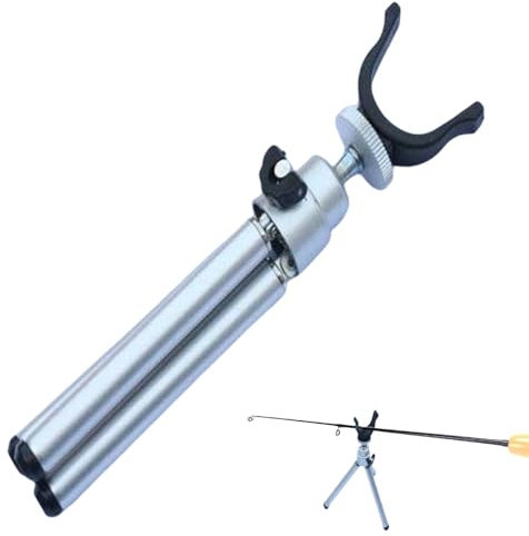 Ruhnjyg Multifunctional Fishing Rods Tripod Stand, Folding Adjustable Aluminum Alloy Rod Stand, Sea Beach Shore Pier Tackle For Outdoor Ice Fishing